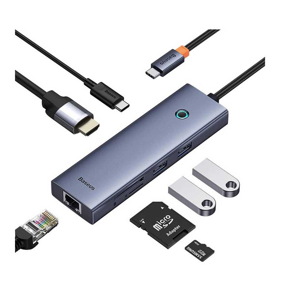 هاب USB-C ده پورت بیسوس مدل Flite B00052805813-00