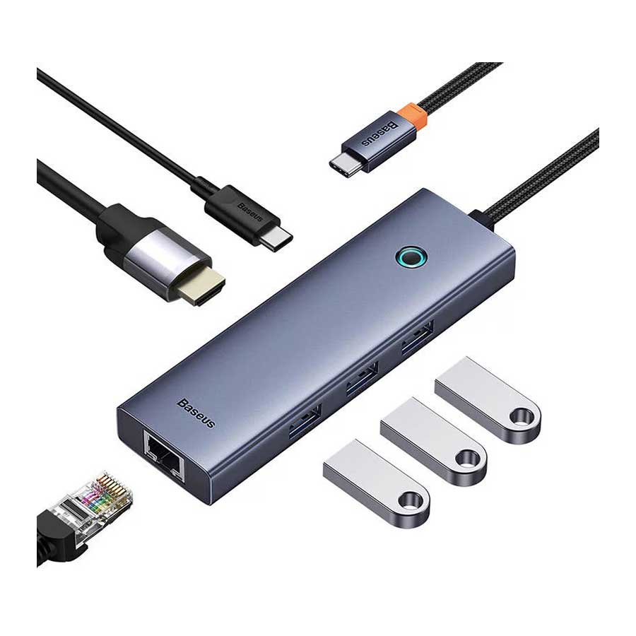 هاب USB-C شش پورت بیسوس مدل Flite B00052807813-00