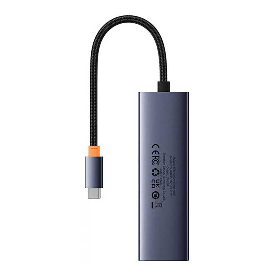 هاب USB-C چهار پورت بیسوس مدل Flite B0005280A813-03