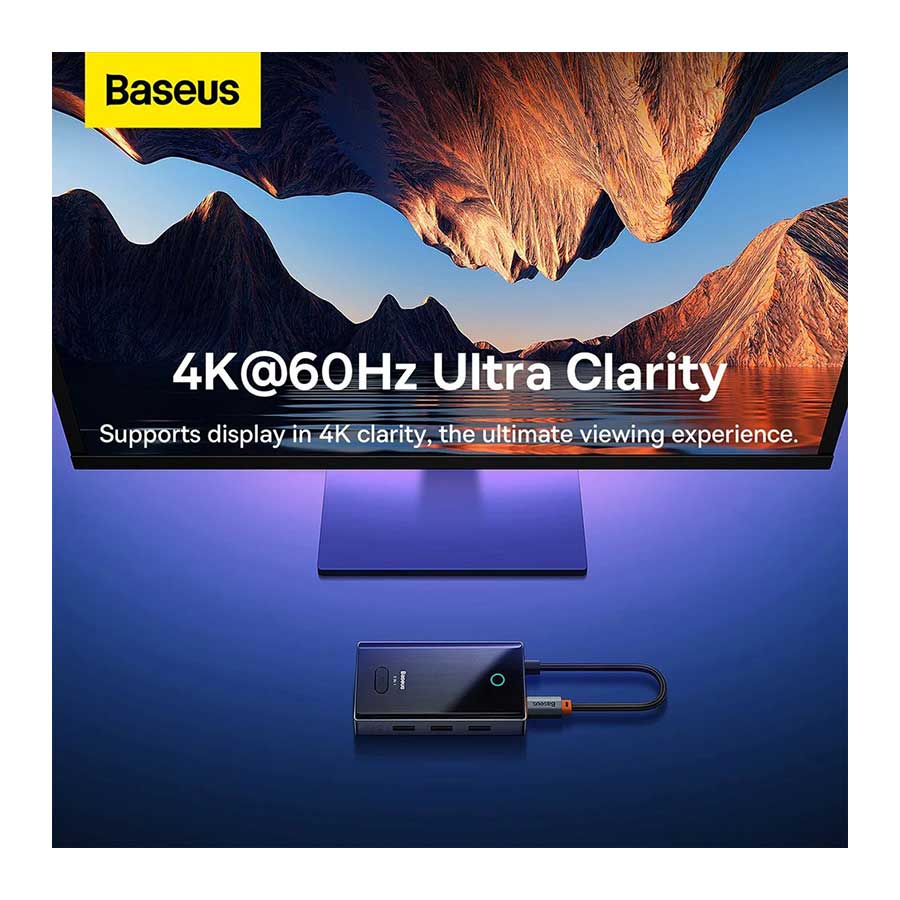 هاب USB-C هشت پورت بیسوس مدل Focus WKYY030313