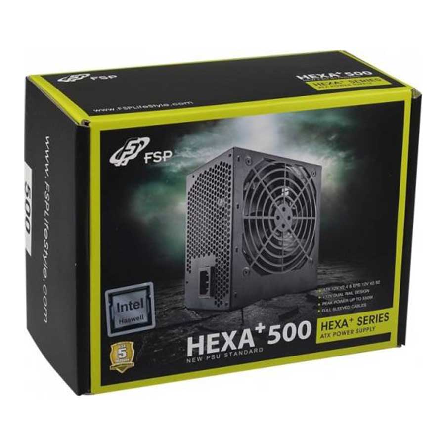 پاور کامپیوتر 500 وات اف اس پی مدل +HEXA