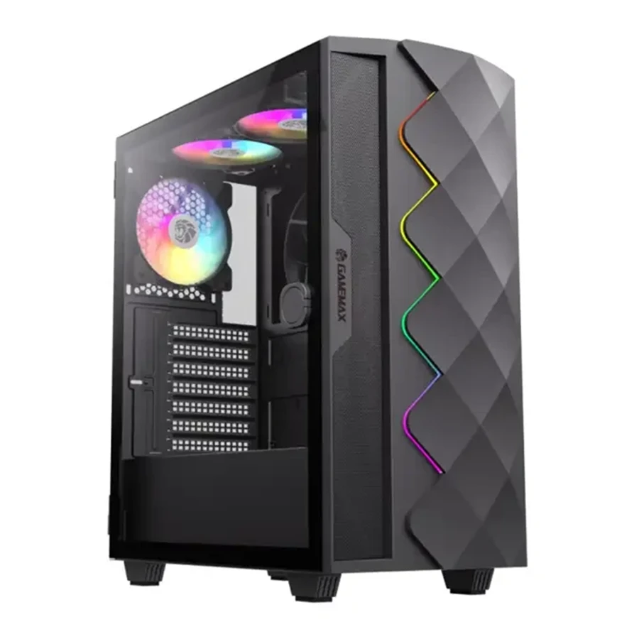 GameMax Diamond CP BK Mid Tower Computer Case کیس کامپیوتر گیم مکس
