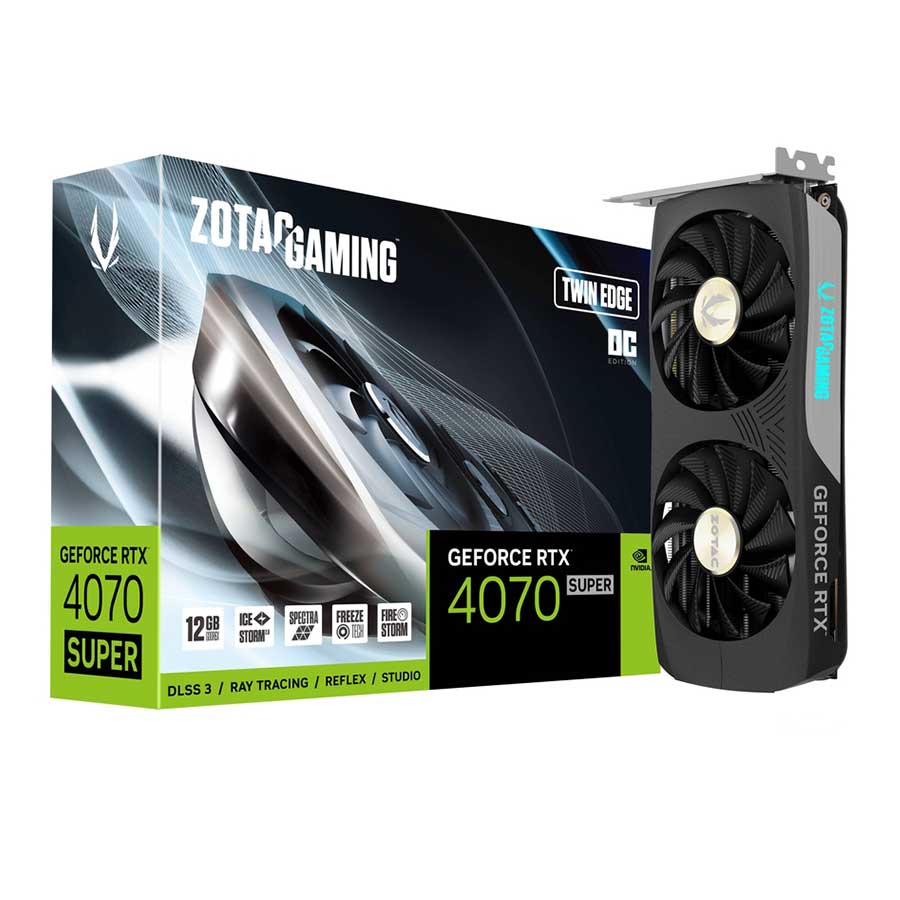 کارت گرافیک زوتک مدل GAMING GeForce RTX 4070 SUPER Twin Edge OC 12GB GDDR6X