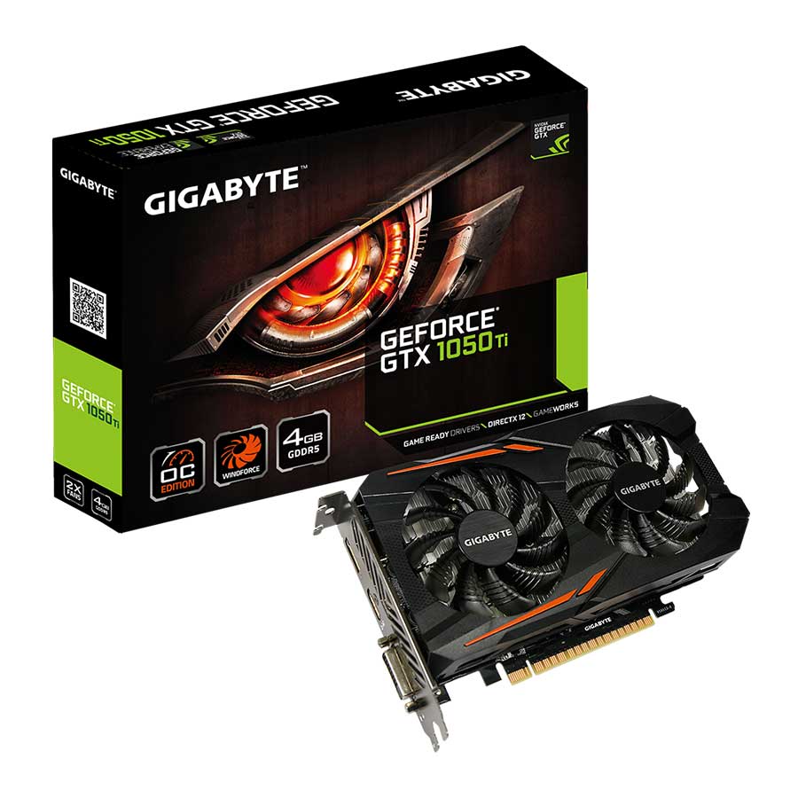 کارت گرافیک گیگابایت مدل GeForce GTX1050 Ti OC 4G GDDR5