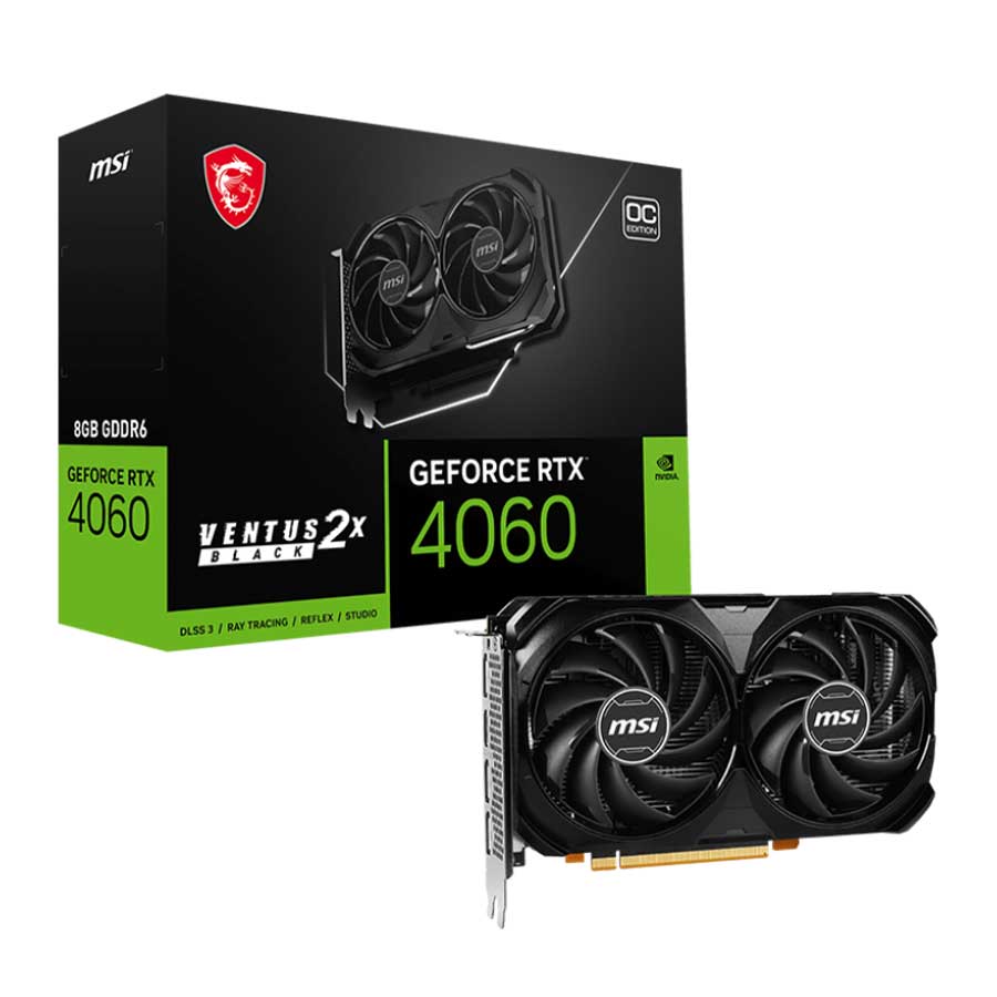 کارت گرافیک ام اس آی مدل GeForce RTX 4060 VENTUS 2X BLACK 8G OC