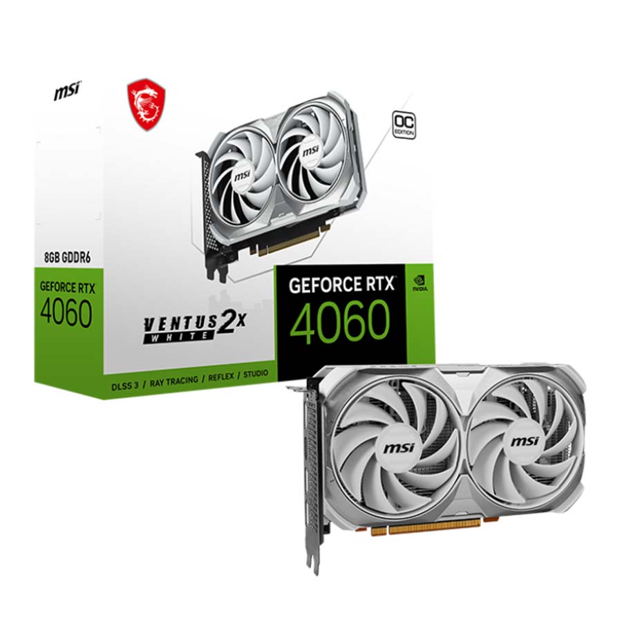 کارت گرافیک ام اس آی مدل GeForce RTX 4060 VENTUS 2X WHITE 8G OC GDDR6