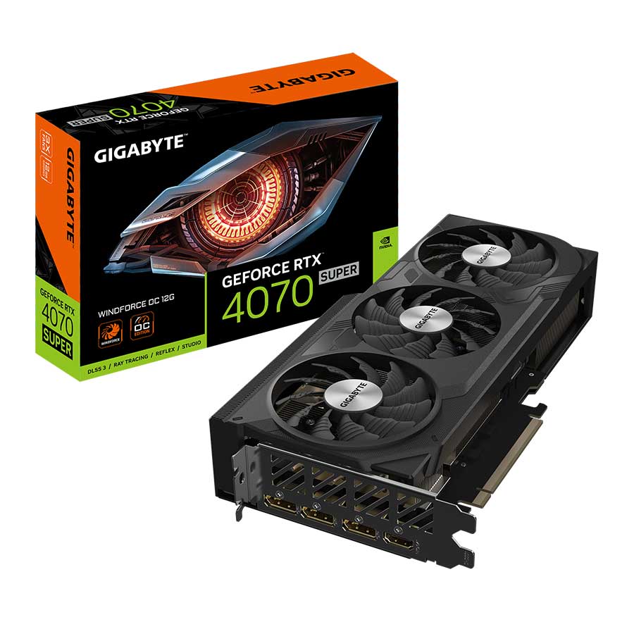 کارت گرافیک گیگابایت مدل GeForce RTX 4070 SUPER WINDFORCE OC 12G GDDR6X