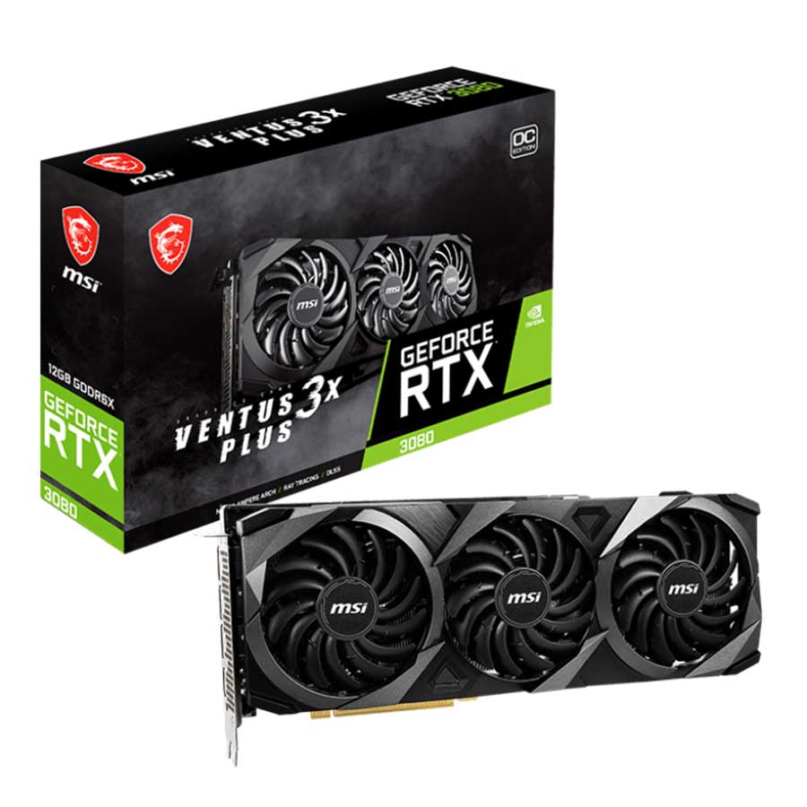 کارت گرافیک ام اس آی مدل GeForce RTX3080 VENTUS 3X PLUS 12G OC LHR