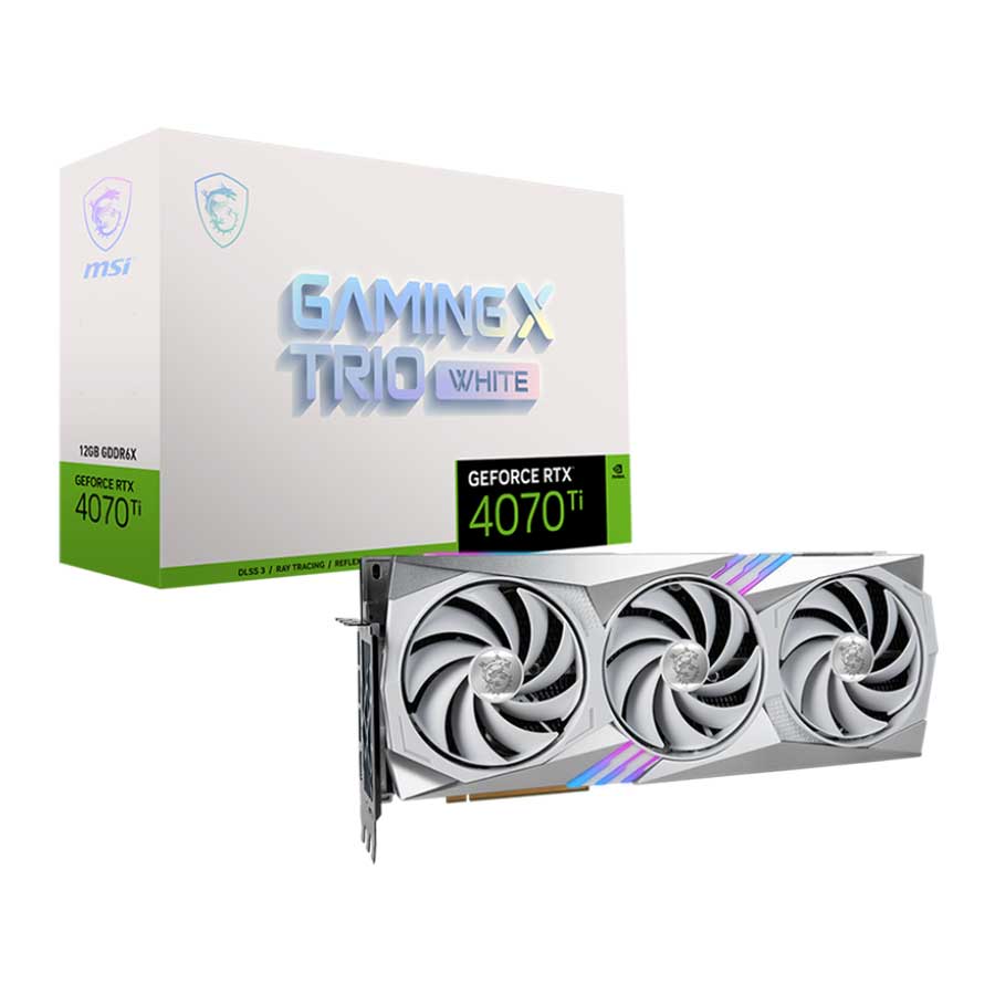 کارت گرافیک ام اس آی GeForce RTX4070 Ti GAMING X TRIO WHITE 12G GDDR6X