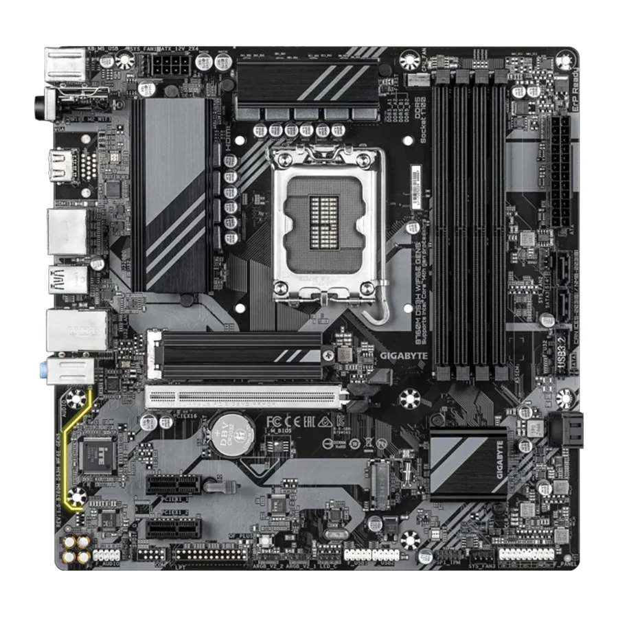 GIGABYTE B760M DS3H WIFI6E DDR5 GEN5 LGA1700 Micro ATX Motherboard مادربرد گیگابایت