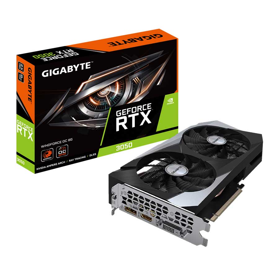 کارت گرافیک گیگابایت مدل GeForce RTX 3050 WINDFORCE OC 8G GDDR6