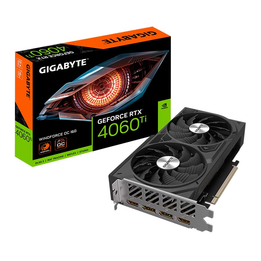 کارت گرافیک گیگابایت مدل GeForce RTX 4060 Ti Windforce OC 16GB GDDR6