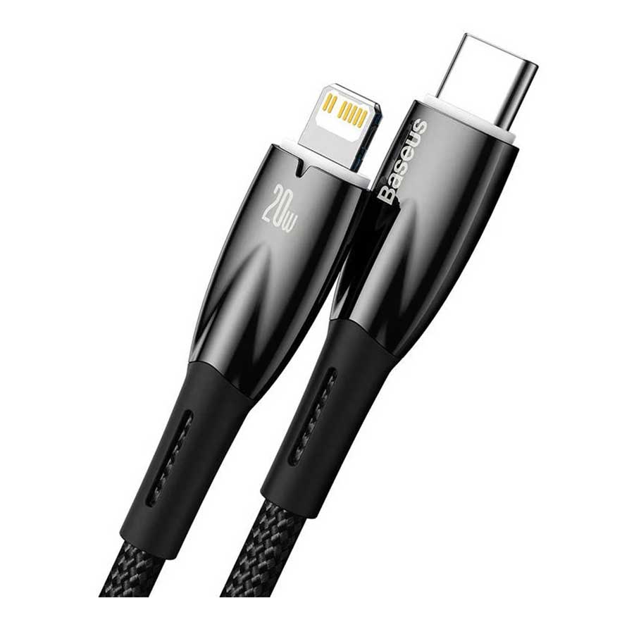 کابل تبدیل 2 متری USB-C به لایتنینگ بیسوس مدل Glimmer CADH000101