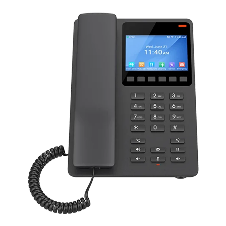 Grandstream GHP631 VoIP 2-line Hotel IP Phone گوشی تلفن هتلی تحت شبکه گرند استریم