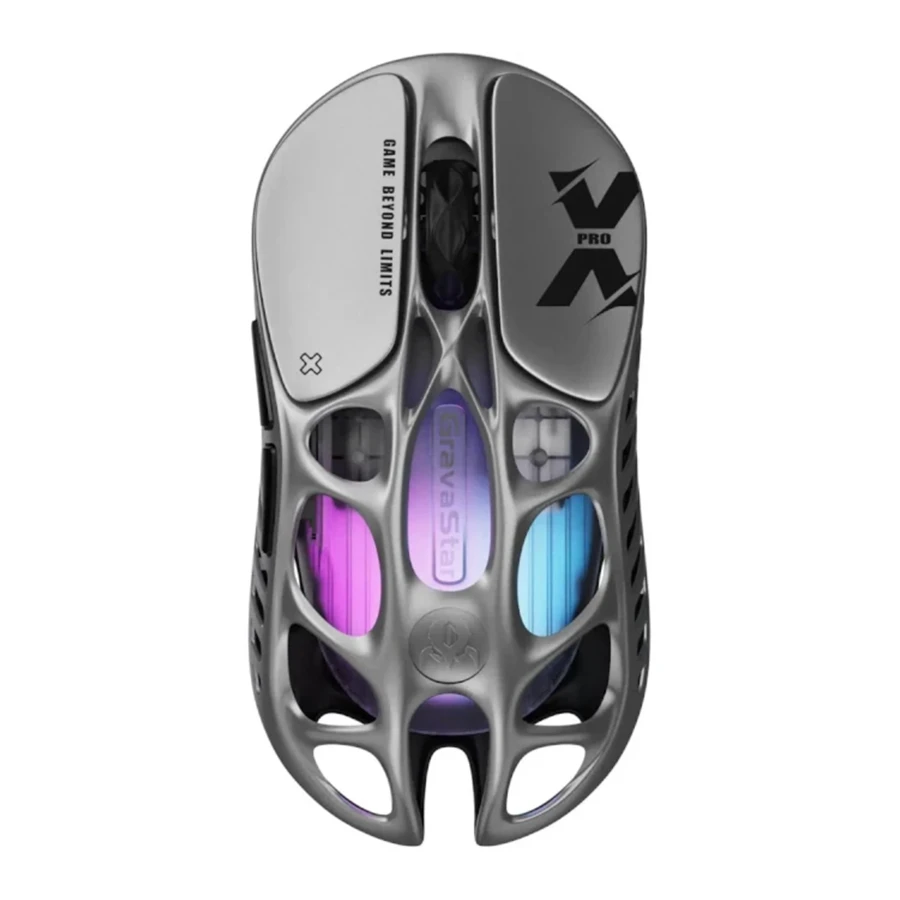 GravaStar Mercury X Pro Interstellar Grey Wireless Optical Mouse ماوس بیسیم گراوا استار