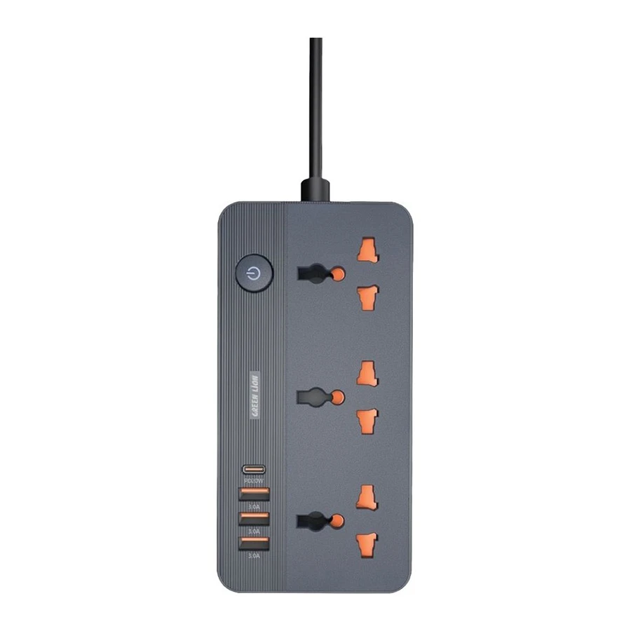 Green Lion GS-200 2m 4Port Power Strip چند راهی برق 4 پورت 2 متری گرین لاین