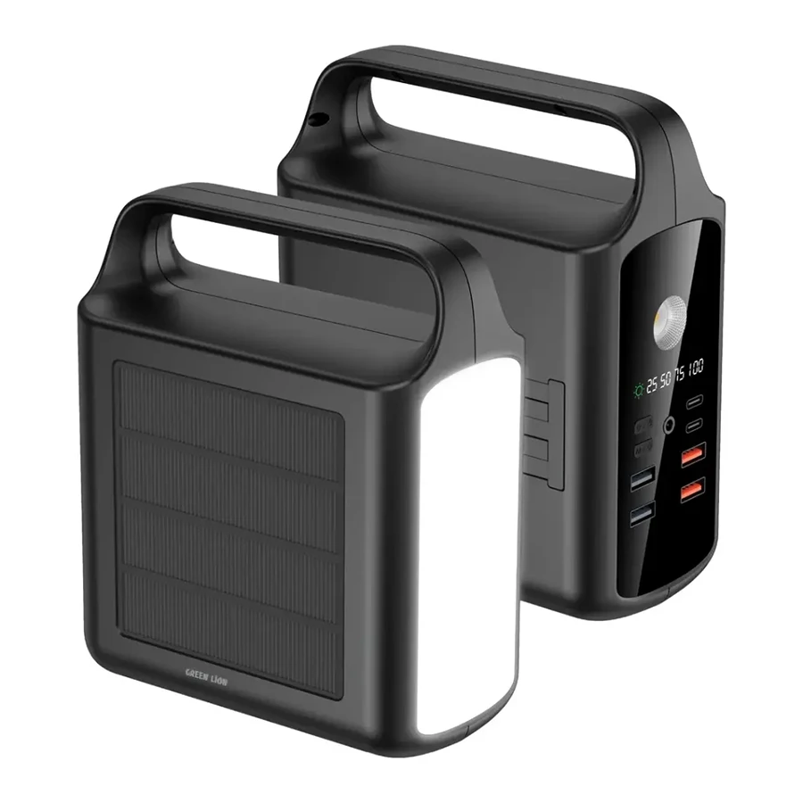 Green Lion Solar Xtreme GNPXB9S100KBK 22.5W 100000mAh Power Bank پاوربانک خورشیدی گرین لاین ظرفیت 100000mAh