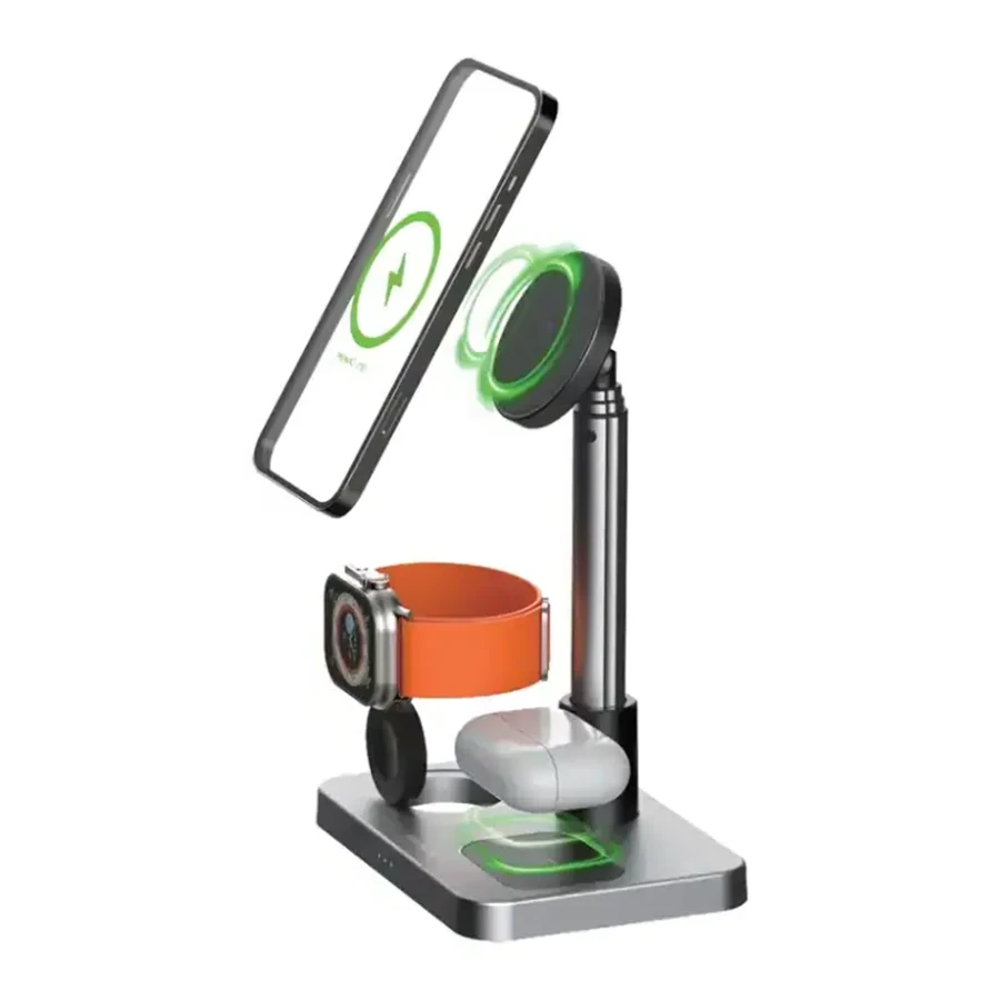 Green Lion Telescopic 15W 3-in-1 Wireless Charger شارژر بیسیم گرین لاین