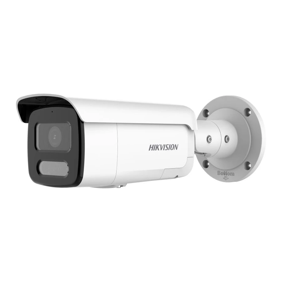 Hikvision DS-2CD2T47G2-LSU/SL 4MP ColorVu Strobe Light and Audible Warning Fixed Bullet Network Camera دوربین بولت 4 مگاپیکسل هایک ویژن