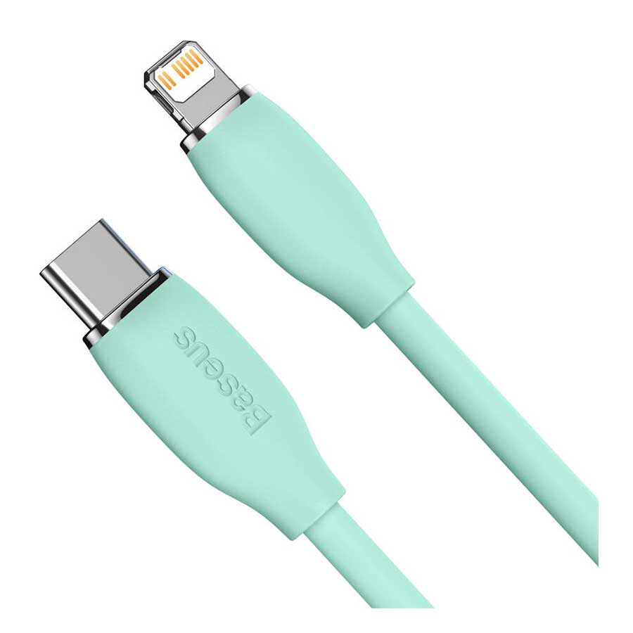 کابل تبدیل 2 متری USB-C به لایتنینگ باسئوس مدل Jelly Liquid Silica Gel