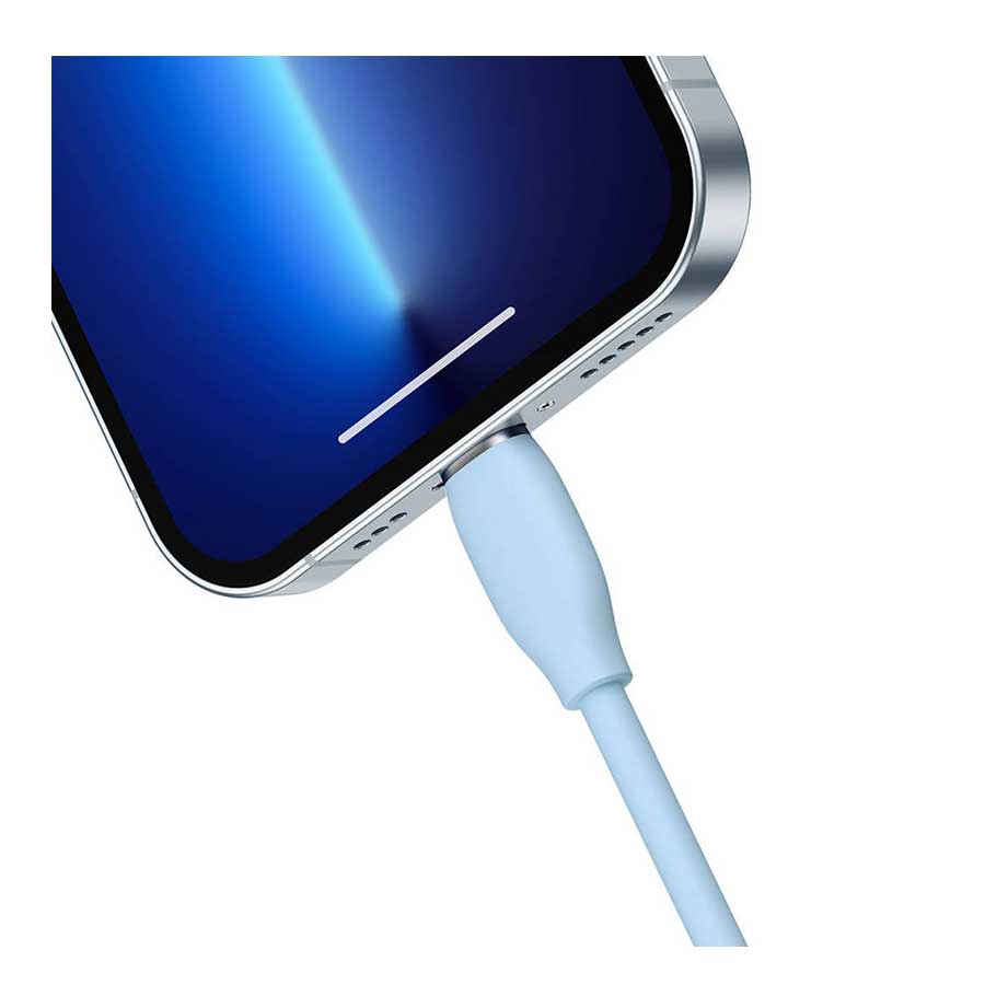 کابل تبدیل 2 متری USB-C به لایتنینگ باسئوس مدل Jelly Liquid Silica Gel