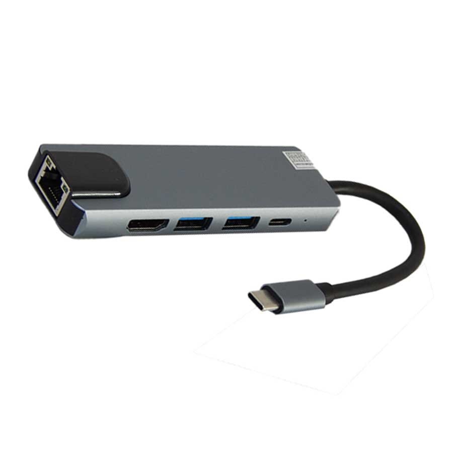 هاب و داک استیشن USB-C پنج پورت کی نت مدل K-MFCMS505