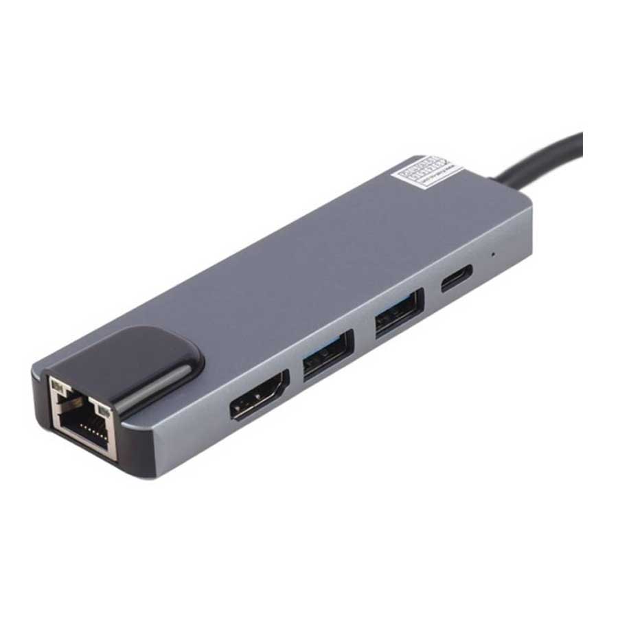 هاب و داک استیشن USB-C پنج پورت کی نت مدل K-MFCMS505