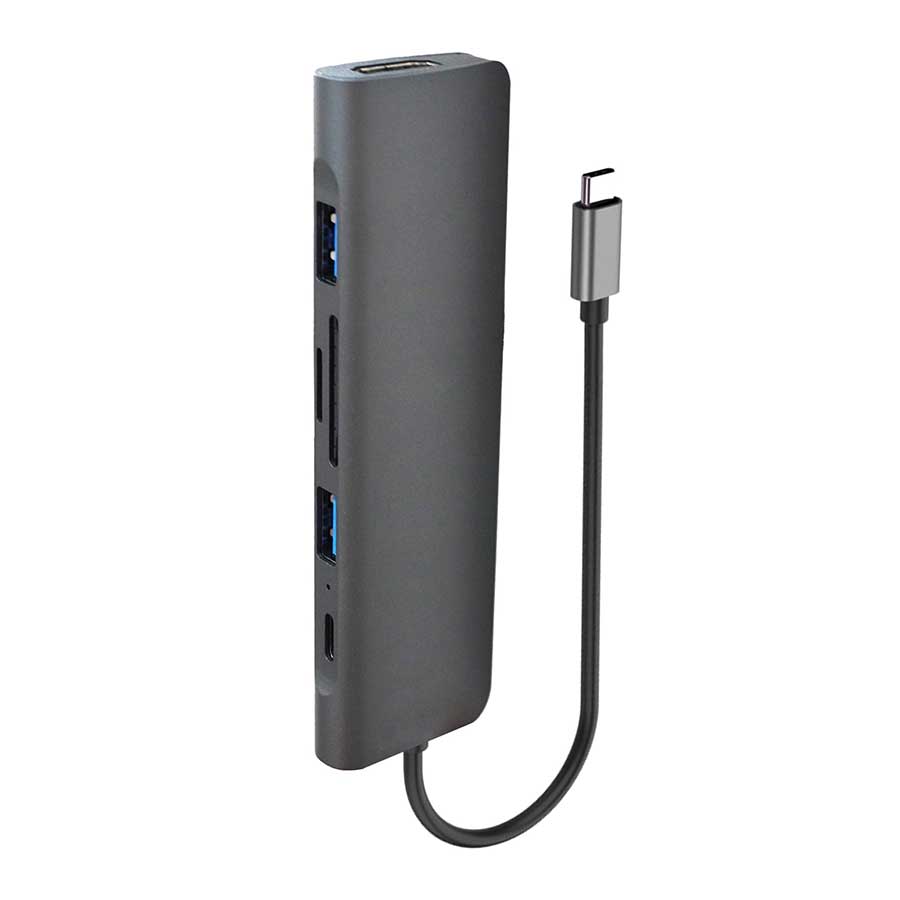 هاب و داک استیشن USB-C شش پورت کی نت مدل K-MFCMS606