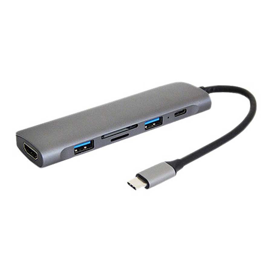 هاب و داک استیشن USB-C شش پورت کی نت مدل K-MFCMS606