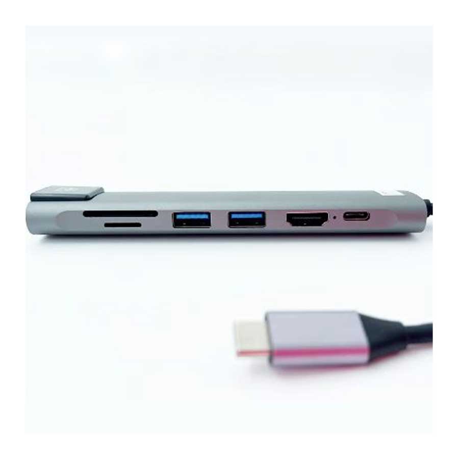 هاب و داک استیشن USB-C هفت پورت کی نت مدل K-MFCMS707