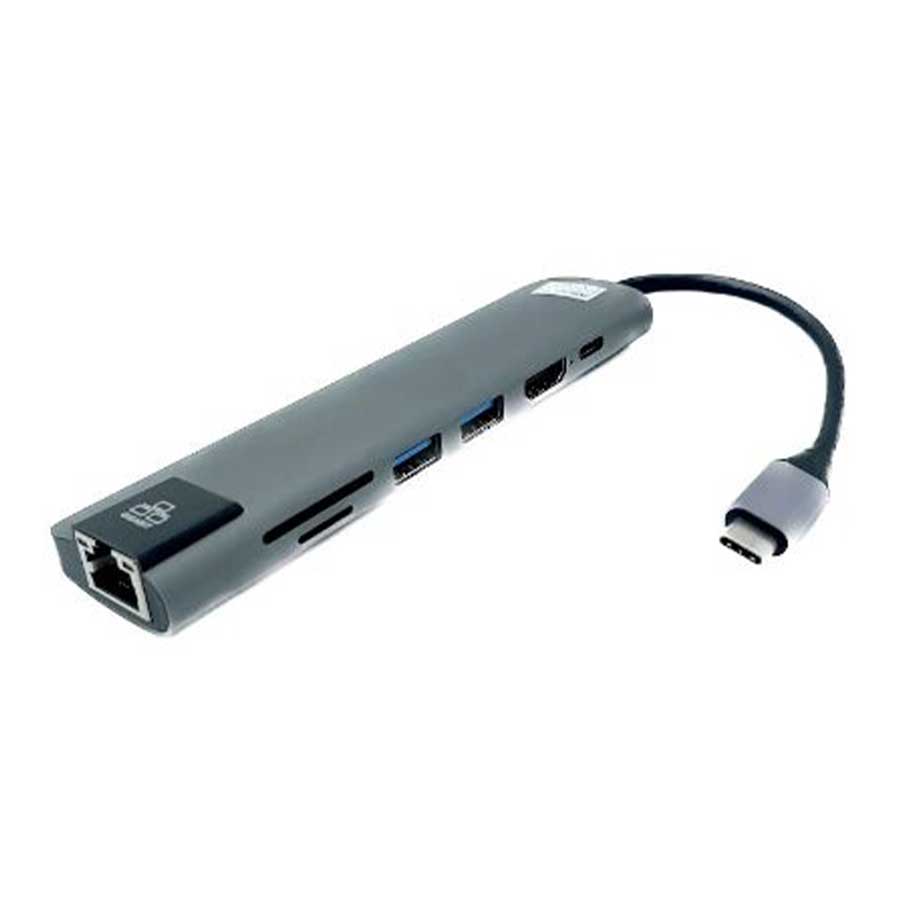 هاب و داک استیشن USB-C هفت پورت کی نت مدل K-MFCMS707