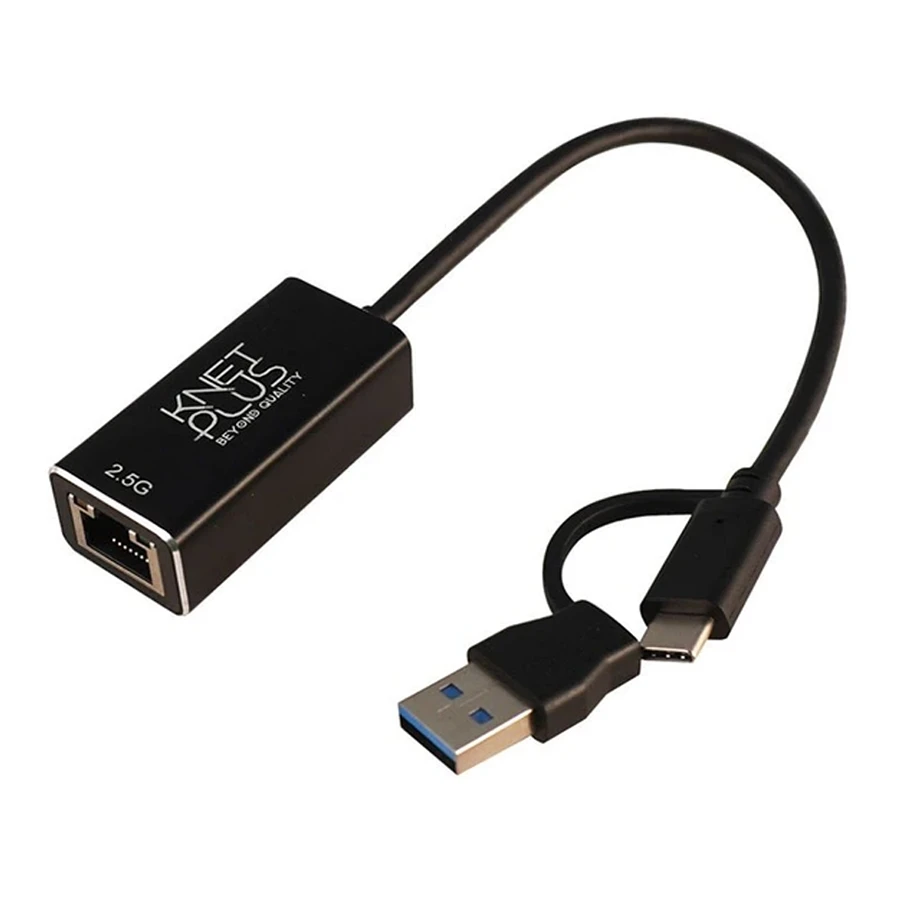 K.Net Plus KP-LA25 Type C To LAN Converter مبدل Type C به LAN کی نت پلاس
