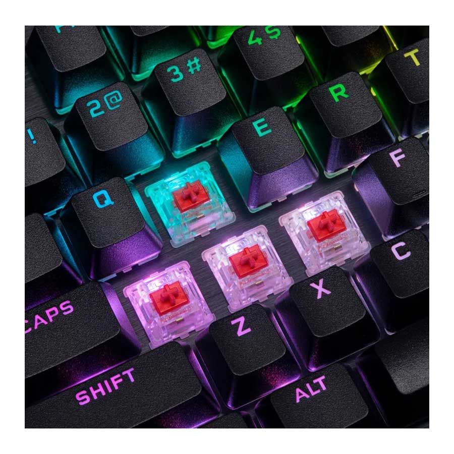 کیبورد گیمینگ باسیم کورسیر مدل K70 RGB PRO CHERRY MX Red