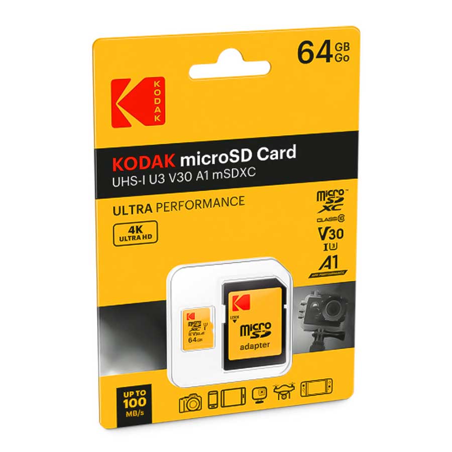 کارت حافظه MicroSDXC کداک مدل UHS-I U3 A1 UL V30 64GB 95MB/s