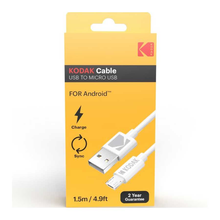 کابل 1 متری تبدیل USB به MicroUSB کداک مدل KODAK White