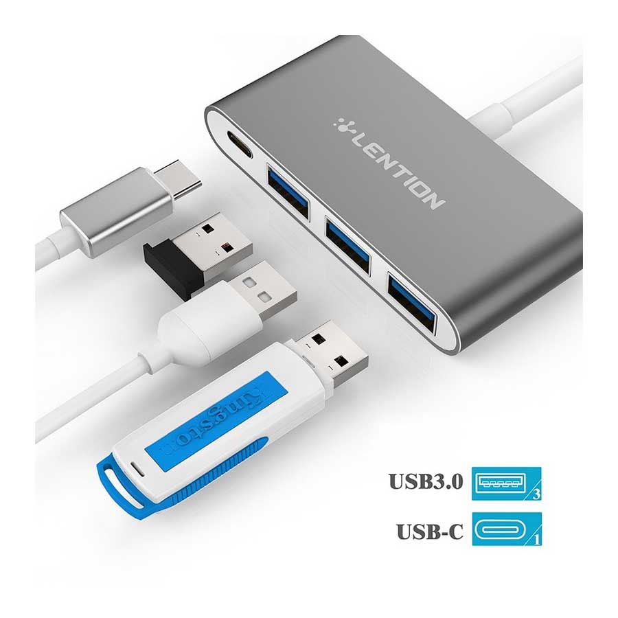 هاب USB-C چهار پورت لنشن مدل C13SE