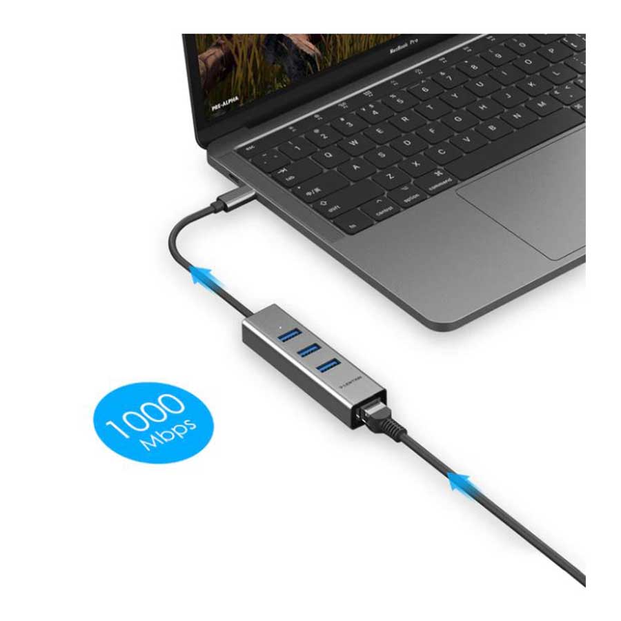 هاب و داک استیشن USB-C چهار پورت لنشن مدل C23s