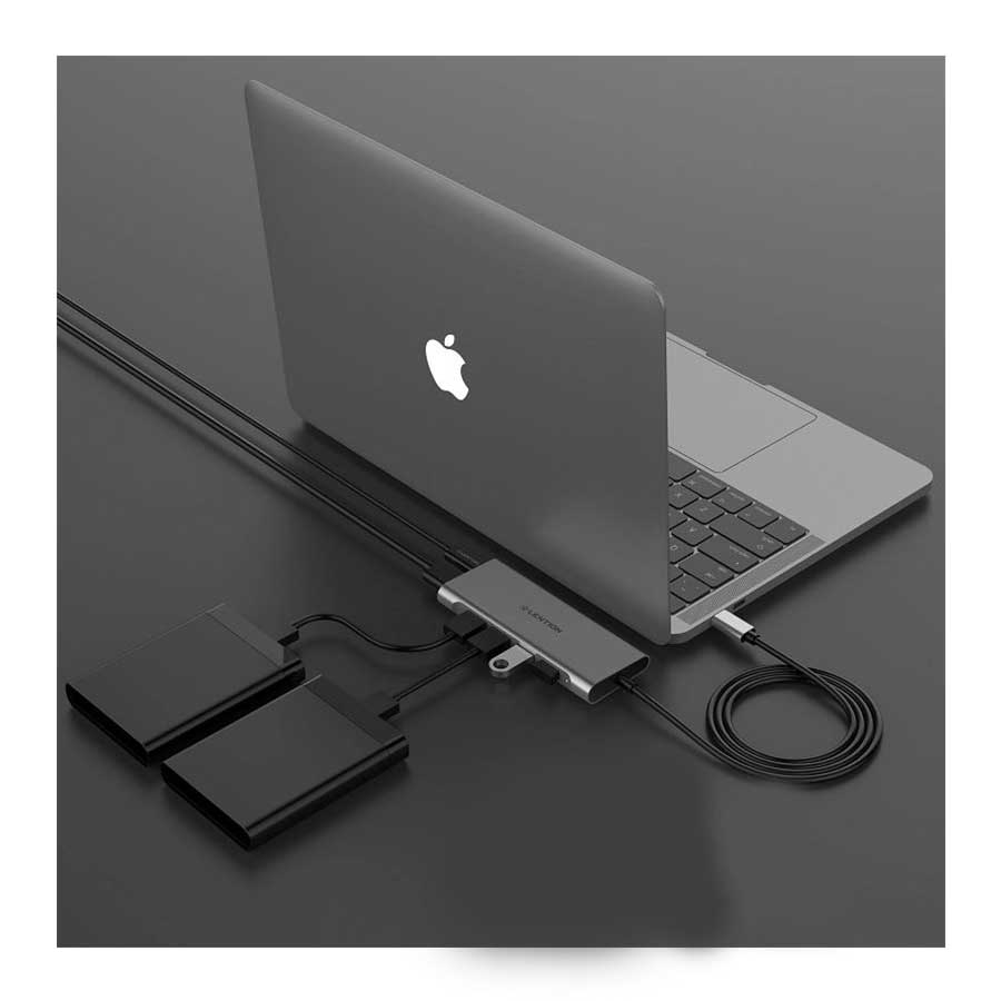 هاب و داک استیشن USB-C شش پورت لنشن مدل C35-1M