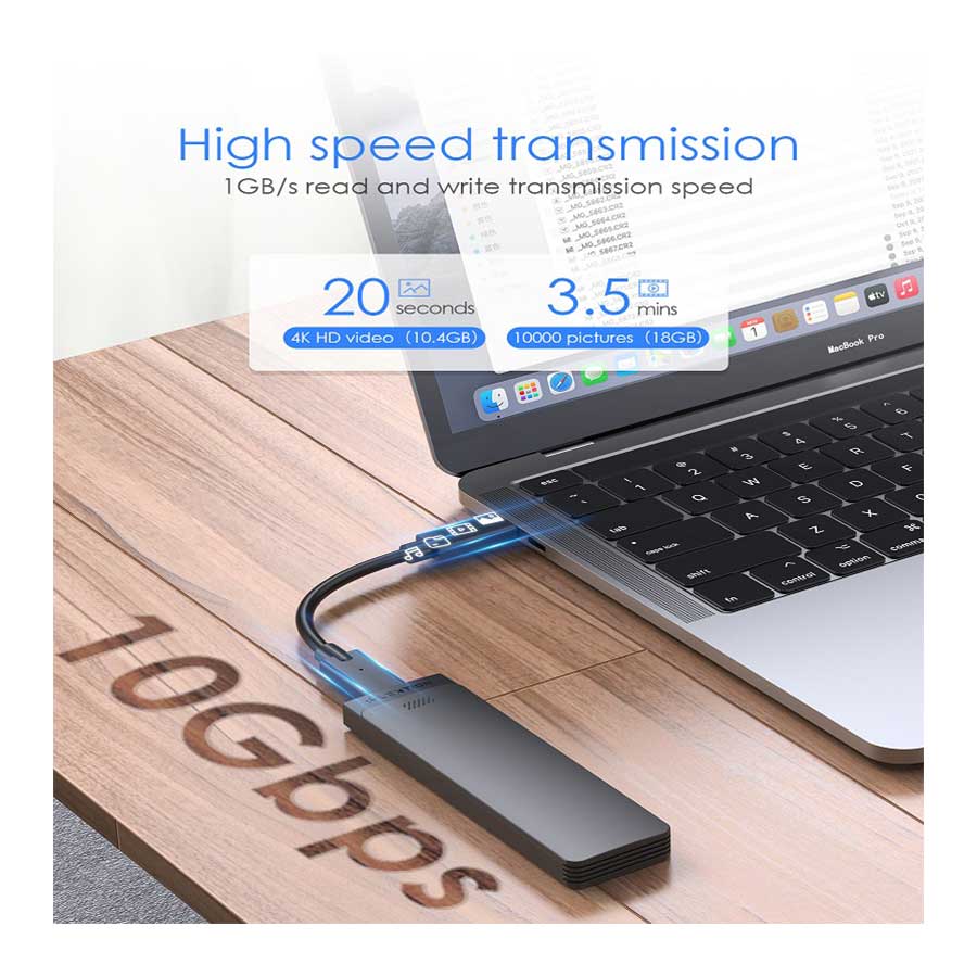 باکس هارد M.2 NVMe و USB-C لنشن مدل C9B