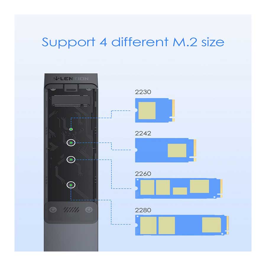 باکس هارد M.2 NVMe و USB-C لنشن مدل C9B