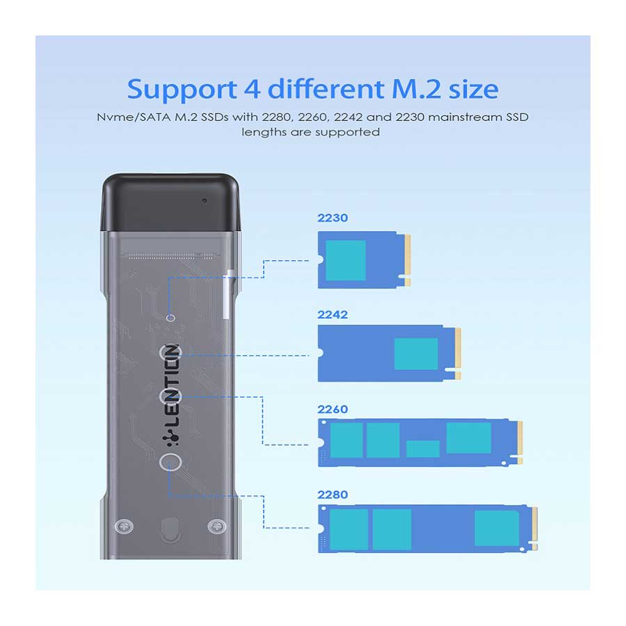 باکس هارد M.2 NVMe و USB-C لنشن مدل C9Elite