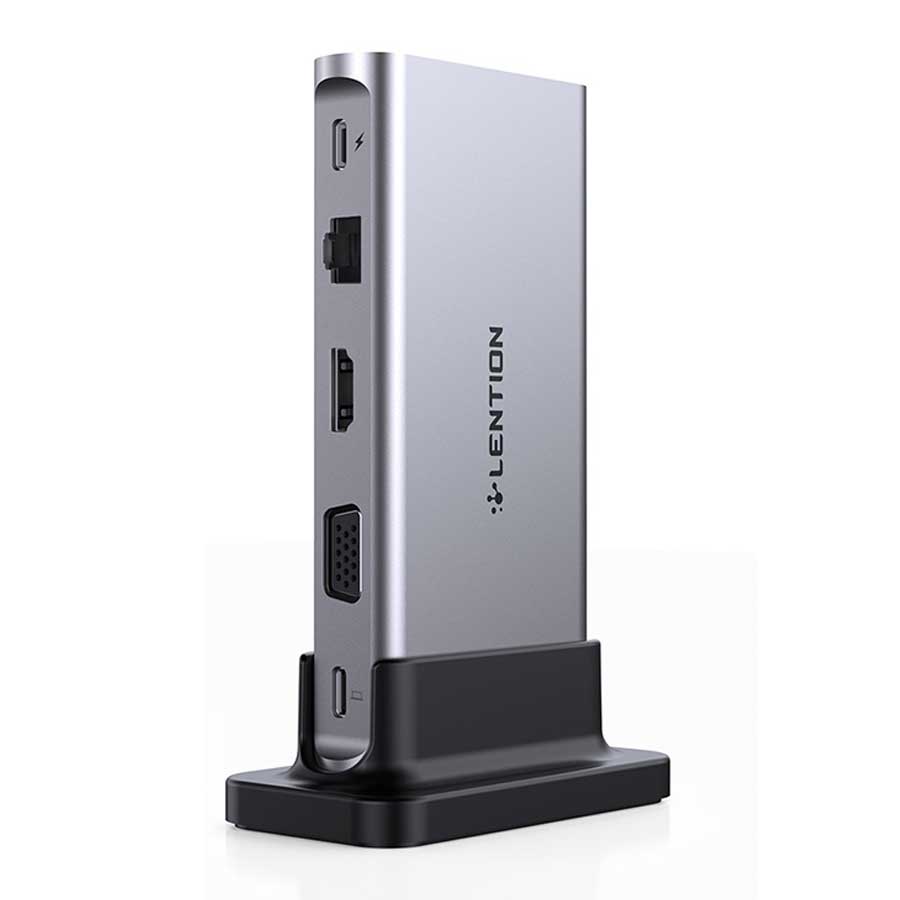 هاب و داک استیشن USB-C ده پورت لنشن مدل D55