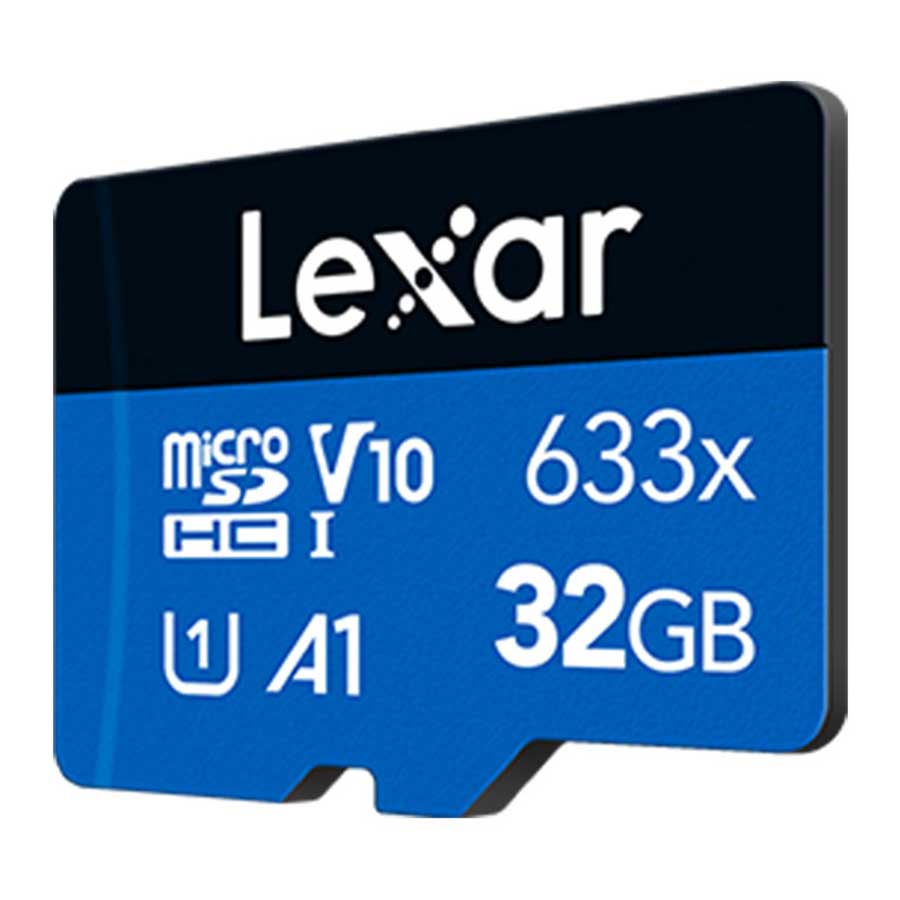 کارت حافظه MicroSDXC لکسار مدل High Performance 633x UHS-I U1 A1 V10 32GB 100MB/s