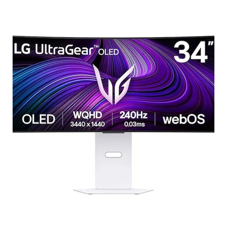 LG UltraGear 34GX90SA-W 34-Inch WQHD 0.03ms 240Hz OLED Curved Gaming Monitor مانیتور خمیده گیمینگ 34 اینچ ال جی