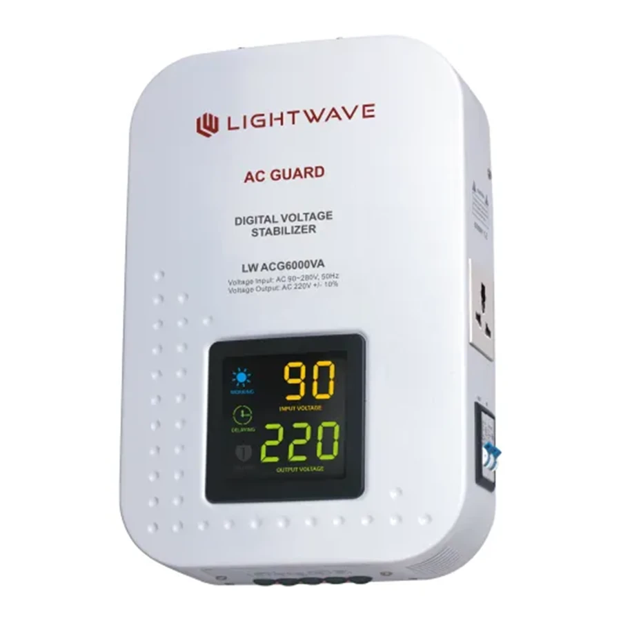 Lightwave LW-ACG-6000VA DIGITAL 6000 Stabilizer استابلایزر لایت ویو توان 6000 ولت بر آمپر