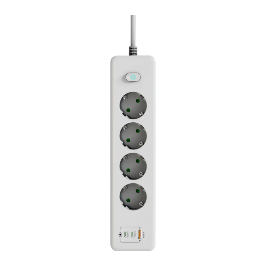 Lightwave LW-EXT-441U2C 3m 4-way Power Protector محافظ برق 4 راهی 3 متری لایت ویو