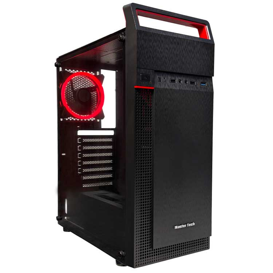 MasterTech LOTUS GLASS Mid Tower Computer Case کیس کامپیوتر مسترتک