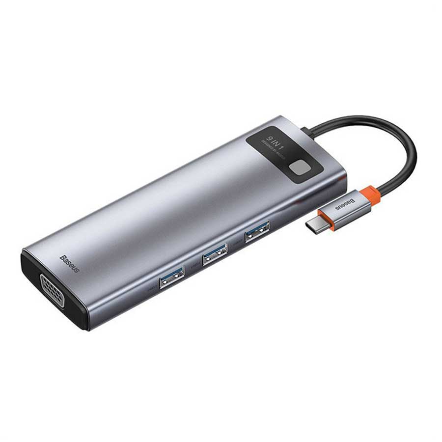 هاب USB-C نه پورت باسئوس مدل Metal Gleam CAHUB-CU0G