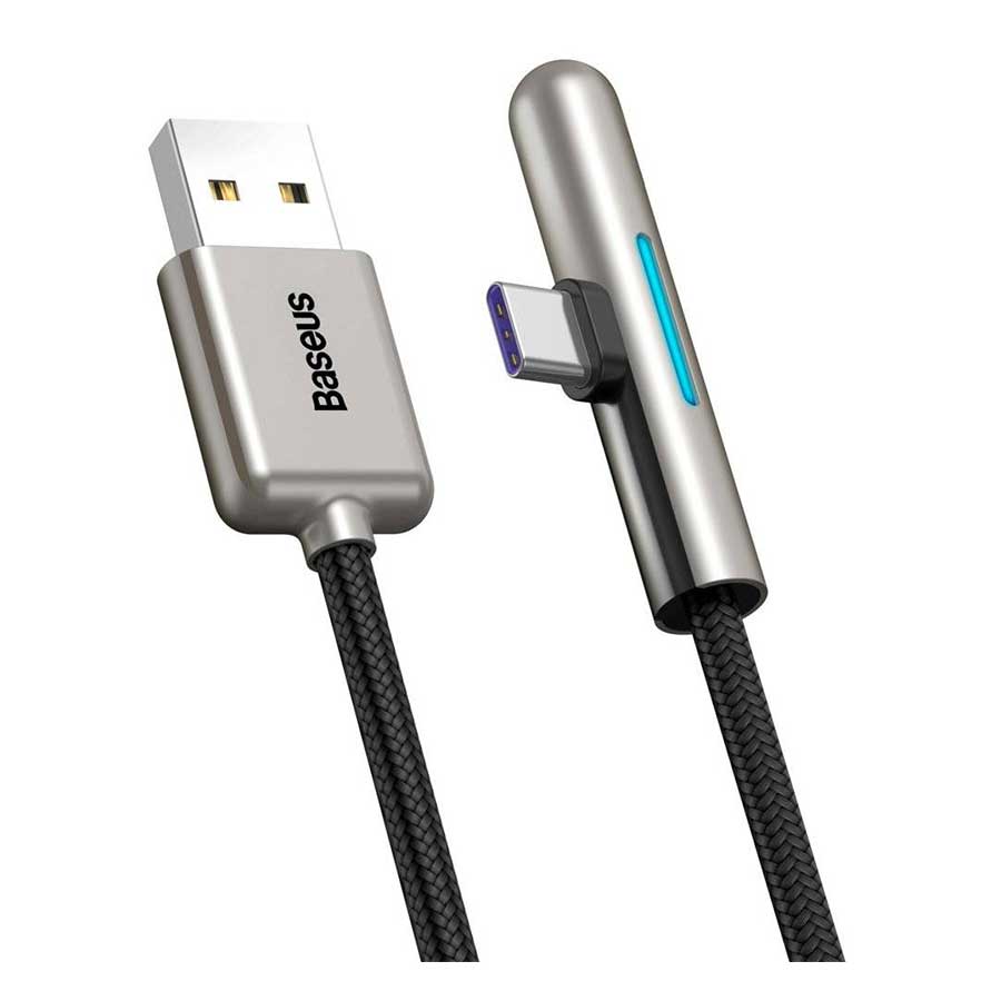 کابل تبدیل 2 متری USB به USB-C باسئوس مدل Mobile Game Elbow CAT7C-C01