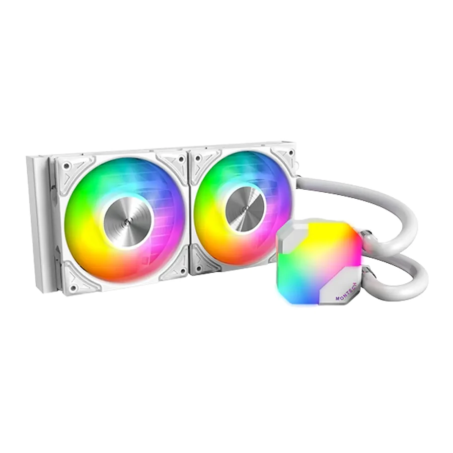 Montech HyperFlow ARGB 240 White Liquid CPU Cooler خنک کننده مایع پردازنده مونتک